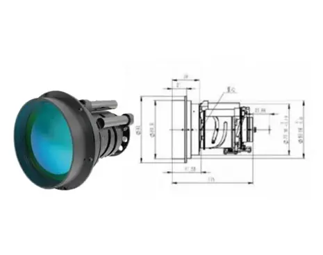 Mid-Wave Infrared Continuous Zoom Lens 15 mm-300mm MAX-MIL1530-3