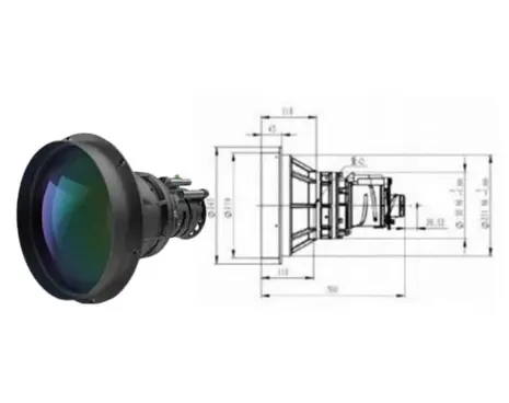 Mid-Wave Infrared Continuous Zoom Lens 32mm-660mm MAX-MIL3266-3