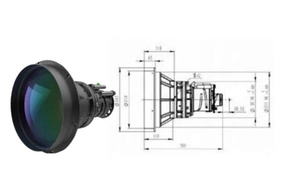 mid wave infrared continuous zoom lens 32mm 660mm