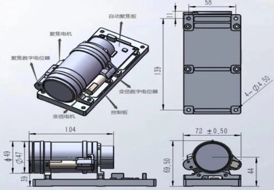 visible continuous zoom lens 15 200mm