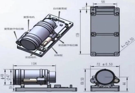 visible continuous zoom lens 17 500mm