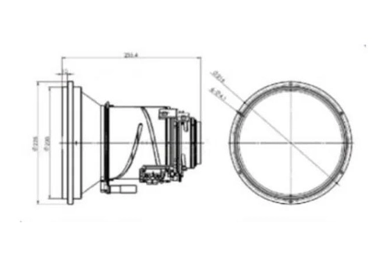lwir continuous zoom lens 30 180mm