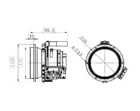 LWIR Electric Focus Lens 75mm/F1.0 MAX-LML7510-8