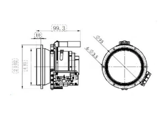 lwir electric focus lens 75mm