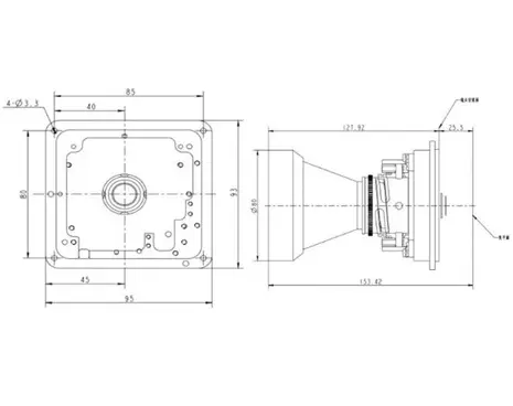 Mid-Wave Infrared Cooled Electric Focus Lens 275mm/F4.0 MAX-MLF27540-3.7
