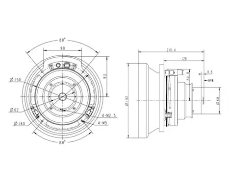 Long Wave Infrared Uncooled Electric Focus Lens 170mm/F1.0 MAX-LMF17010-8