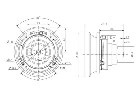 long wave infrared uncooled electric focus lens 170mm
