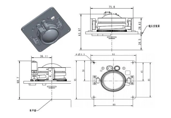 lwir cooled electric focus lens 50mm